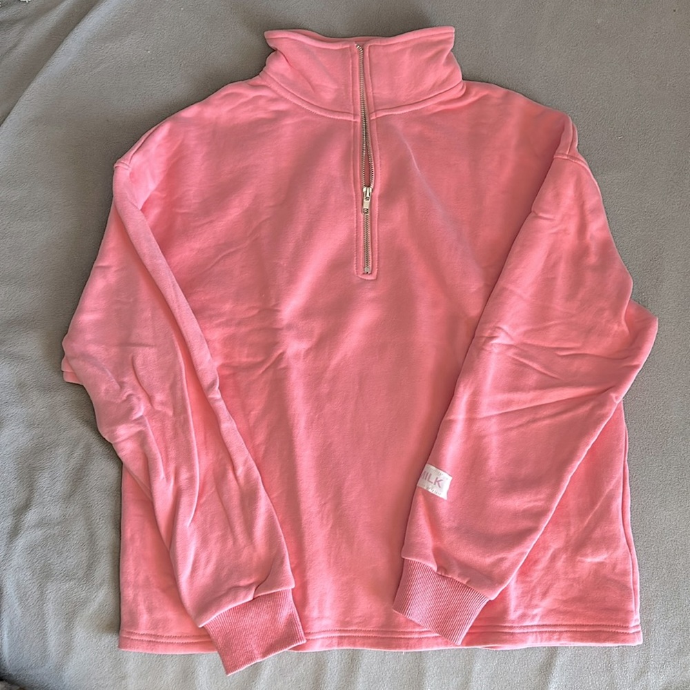 Milkstain women’s half zip sweatshirt